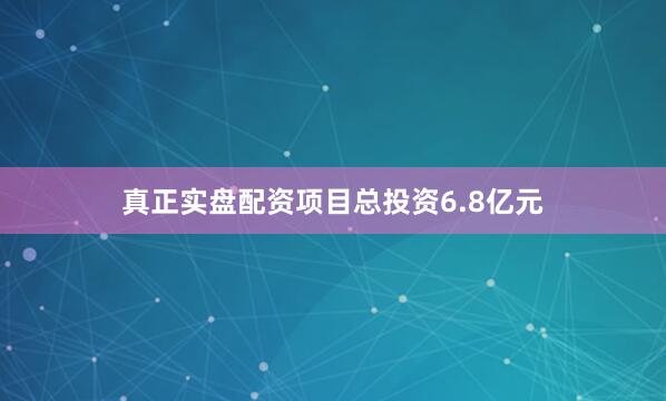 真正实盘配资项目总投资6.8亿元